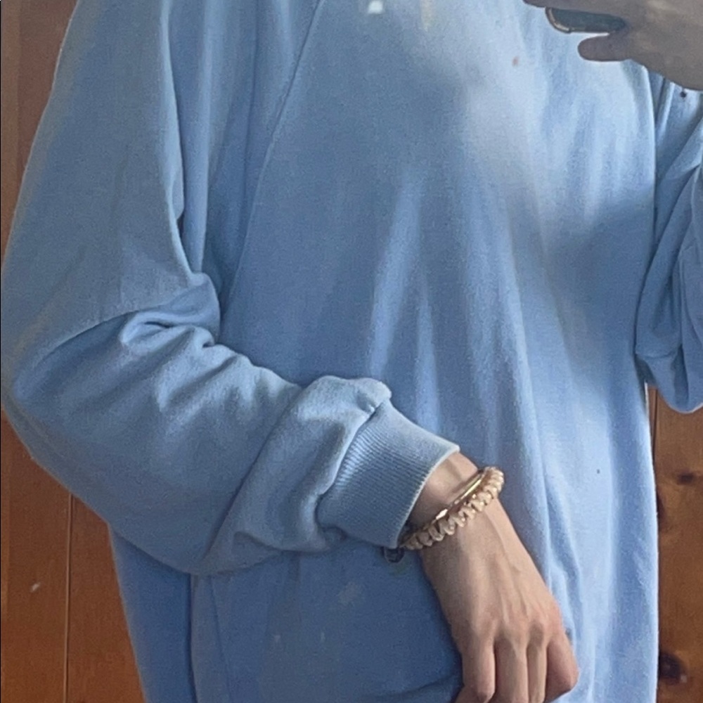 comfy blue sweater